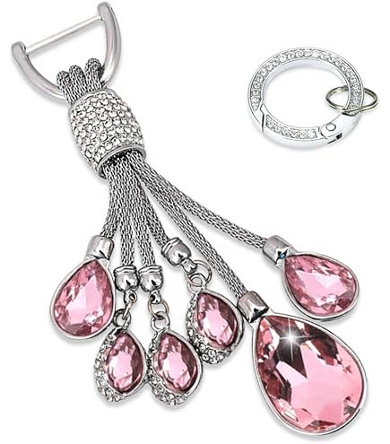 Amazon.com: Crystal Glass Flower Bling Keyring, Multi-Color Art